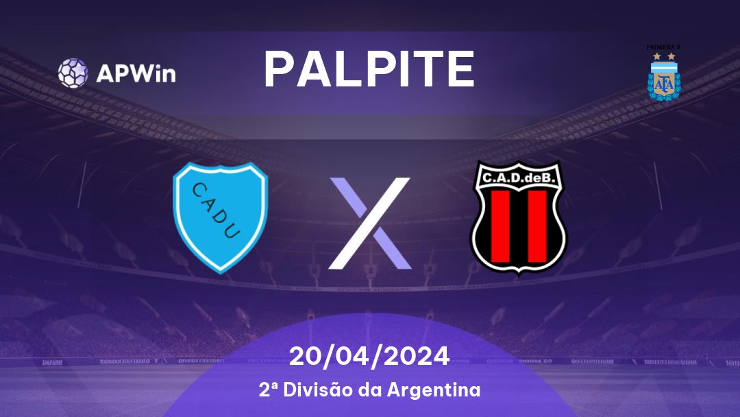 Palpite Defensores Unidos x Defensores de Belgrano: 20/04/2024 - 2ª Divisão da Argentina