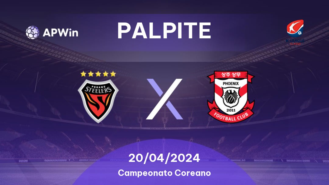 Palpite Pohang Steelers x Sangju Sangmu: 20/04/2024 - Campeonato Coreano