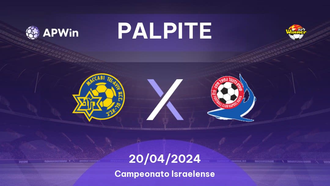 Palpite Maccabi Tel Aviv x Hapoel Haifa: 20/04/2024 - Campeonato Israelense