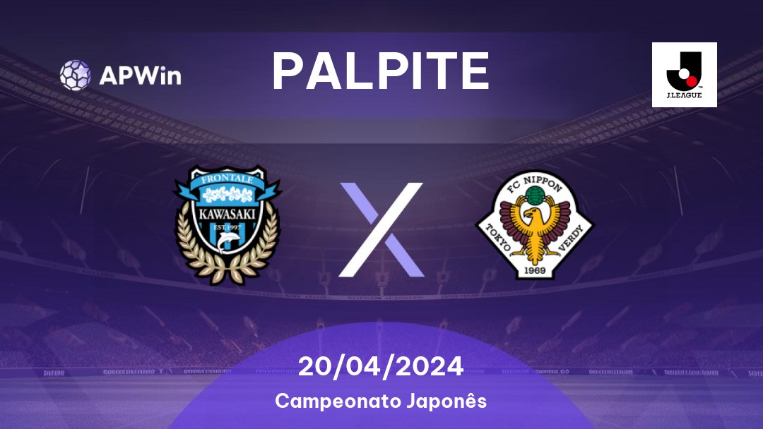 Palpite Kawasaki Frontale x Tokyo Verdy: 20/04/2024 - Campeonato Japonês