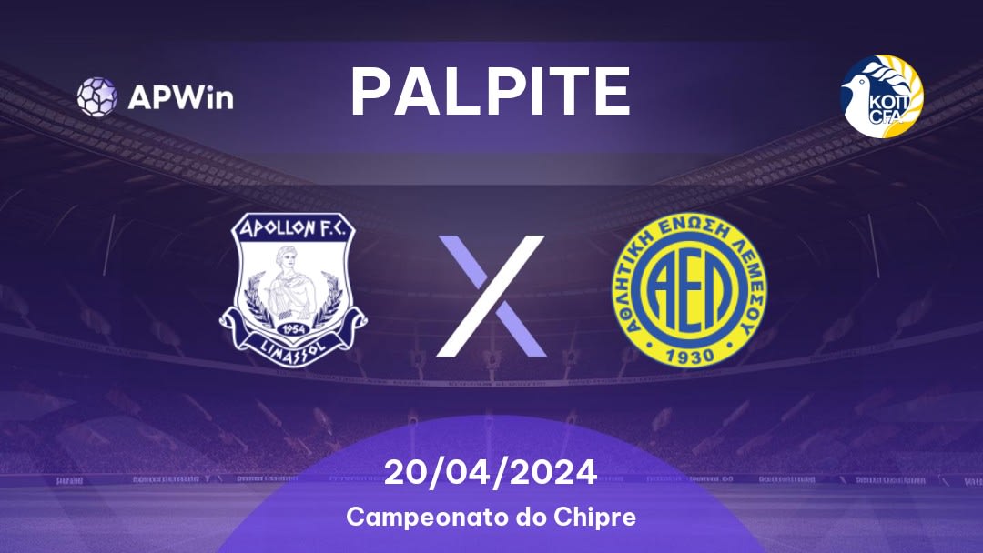 Palpite Apollon x AEL: 20/04/2024 - Campeonato do Chipre