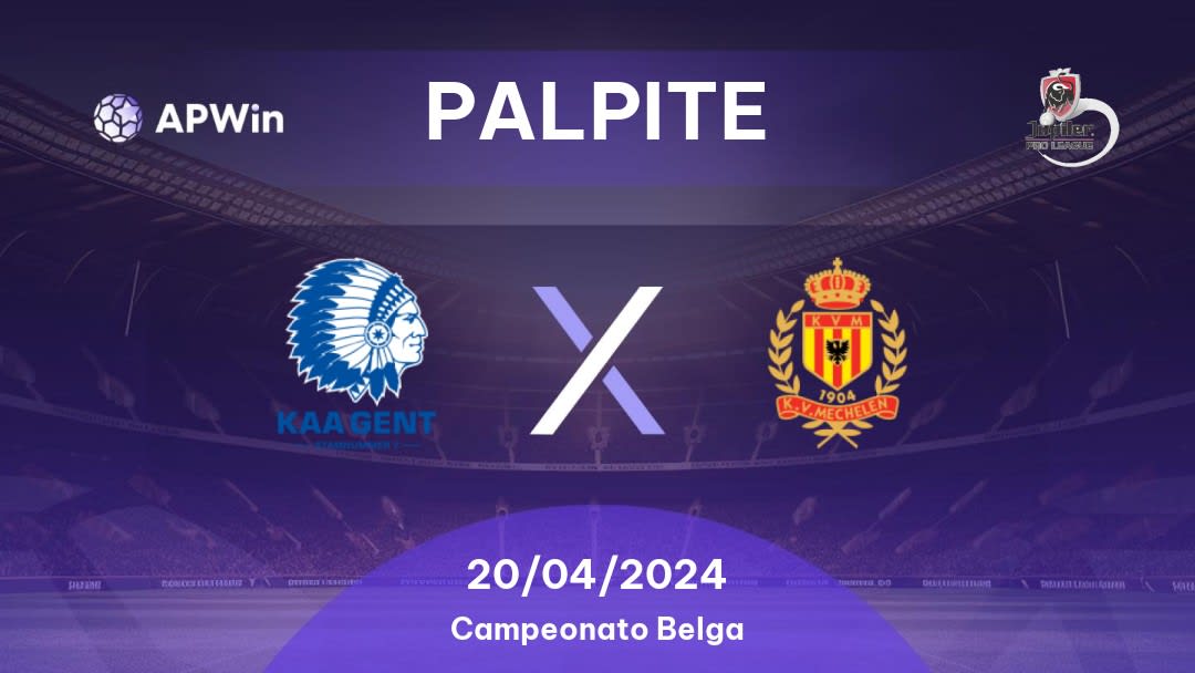 Palpite KAA Gent x KV Mechelen: 20/04/2024 - Campeonato Belga