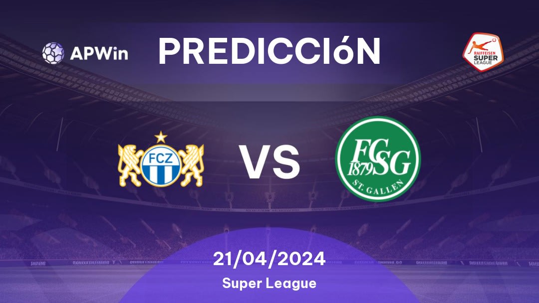 Predicciones Zürich vs St. Gallen: 29/01/2023 - Suiza Super League