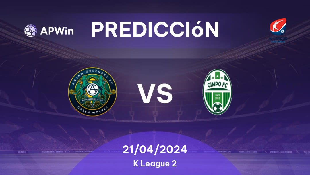 Predicciones Ansan Greeners vs Gimpo Citizen: 21/04/2024 - Corea del Sur K League 2