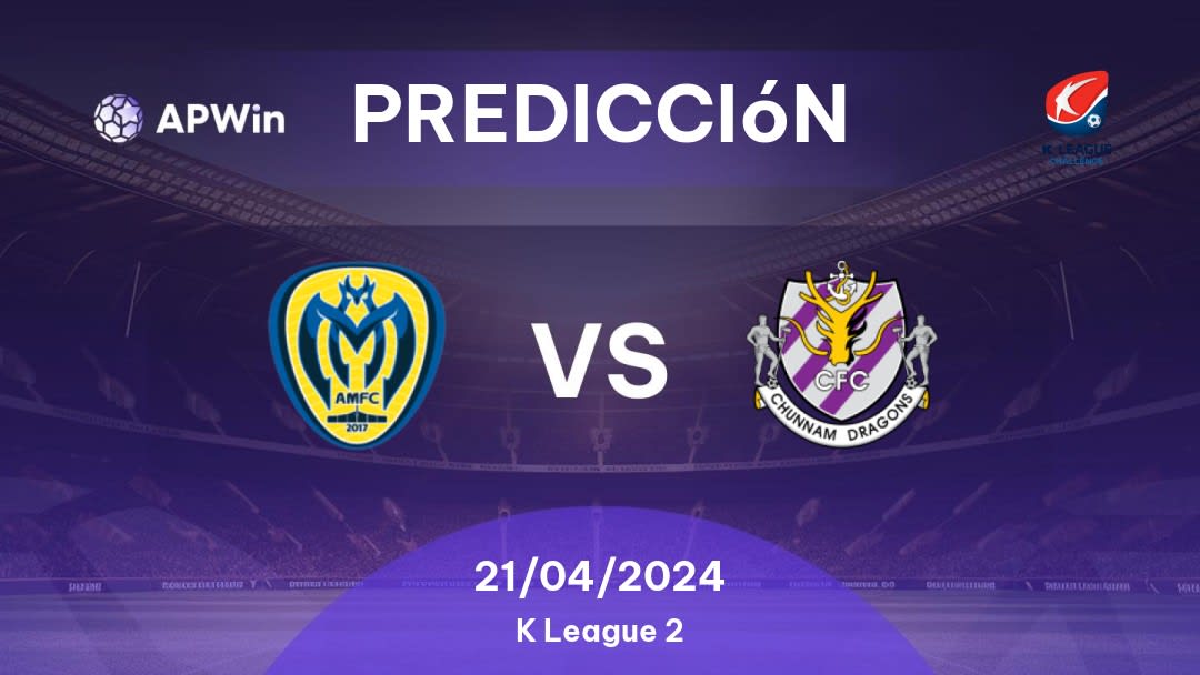 Predicciones Asan Mugunghwa vs Jeonnam Dragons: 21/04/2024 - Corea del Sur K League 2