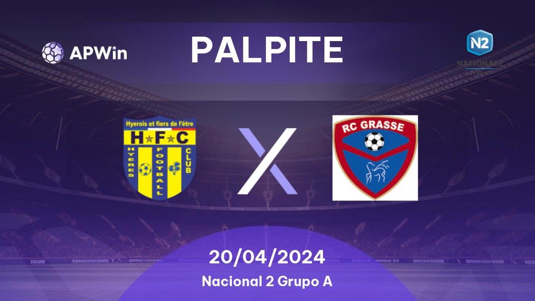 Palpite Hyères x Grasse: 20/04/2024 - Nacional 2 Grupo A