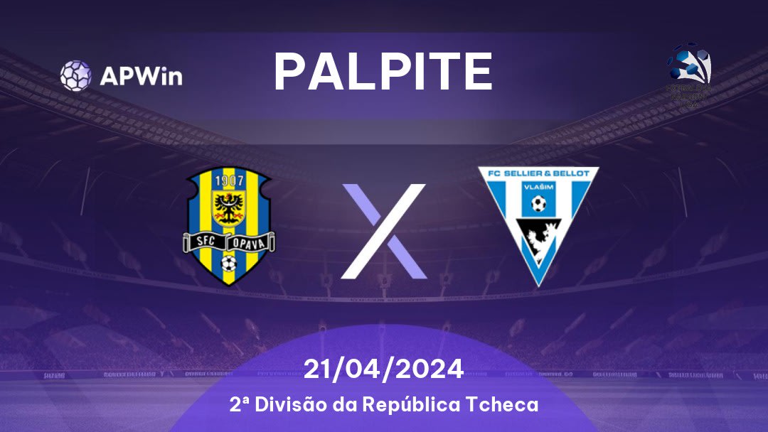 Palpite Opava x Vlašim: 18/03/2023 - 2ª Divisão da República Tcheca