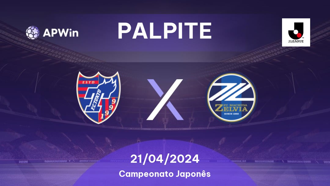 Palpite FC Tokyo x Machida Zelvia: 21/04/2024 - Campeonato Japonês