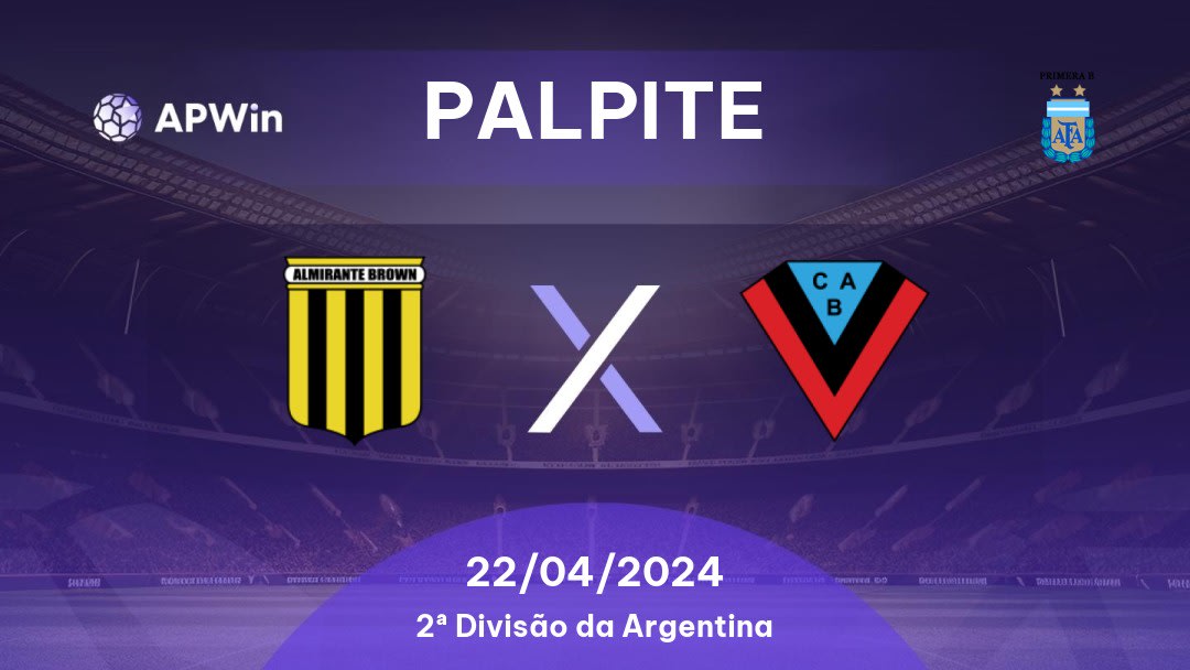 Palpite Almirante Brown x Brown de Adrogué: 22/04/2024 - 2ª Divisão da Argentina