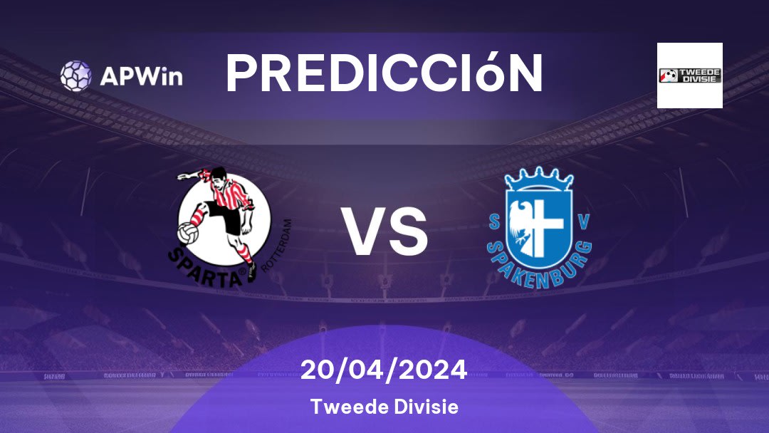 Predicciones Sparta Rotterdam II vs Spakenburg: 20/04/2024 - Países Bajos Tweede Divisie