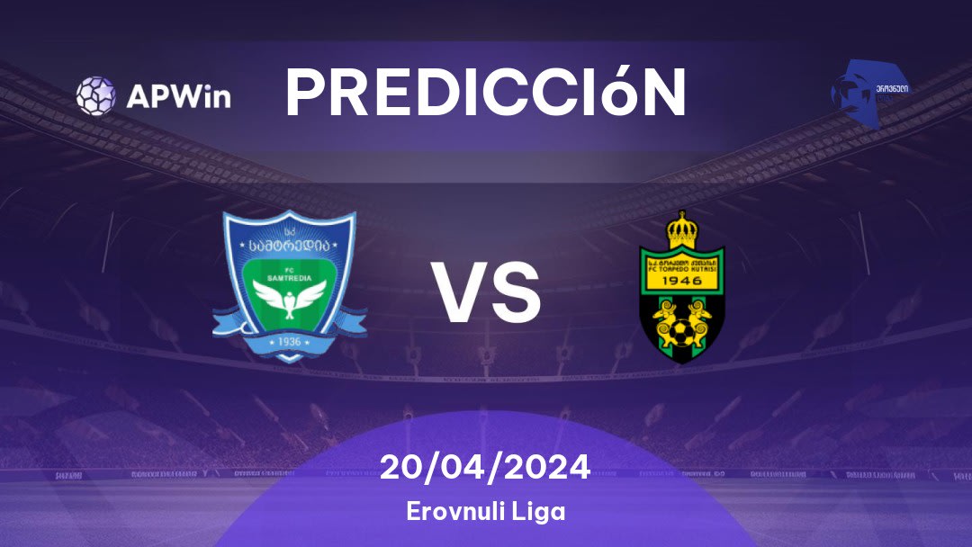 Predicciones Samtredia vs Torpedo Kutaisi: 20/04/2024 - Georgia Erovnuli Liga