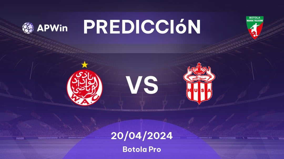 Predicciones Wydad Casablanca vs Hassania Agadir: 20/04/2024 - Marruecos Botola Pro