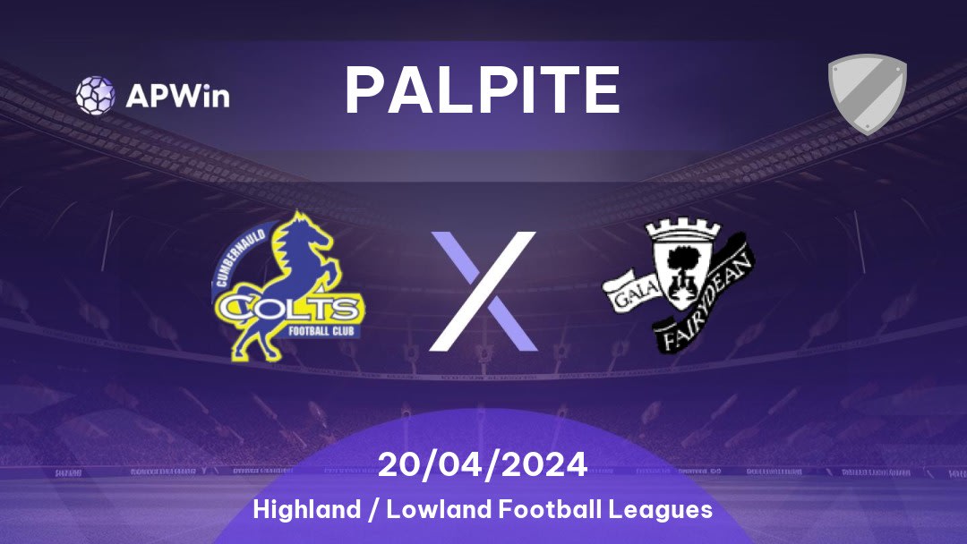 Palpite Cumbernauld Colts x Gala Fairydean Rovers: 20/04/2024 - Highland / Lowland Football Leagues