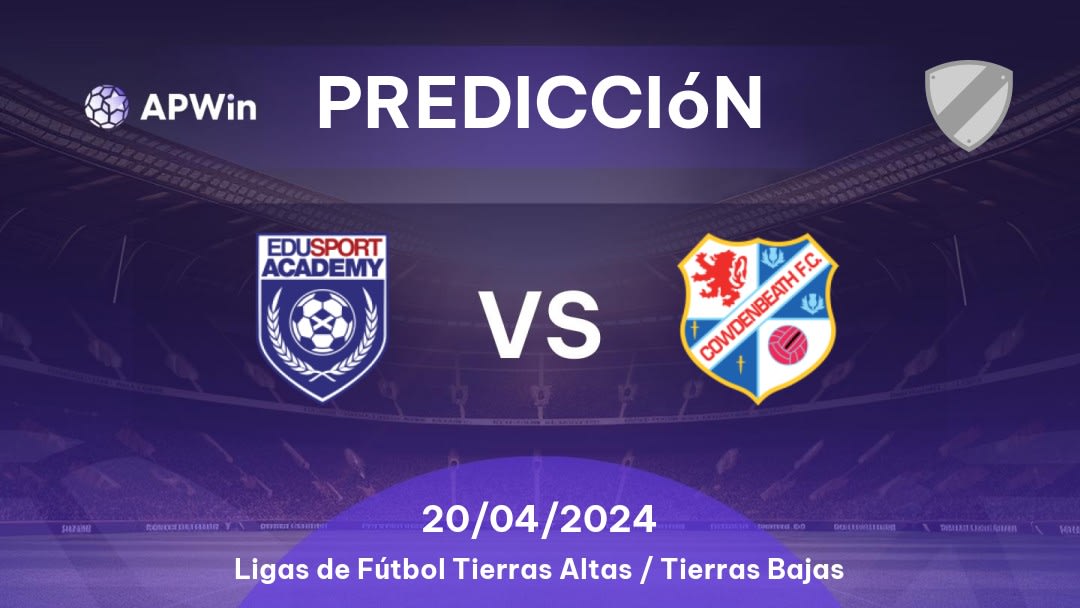 Predicciones Edusport Academy vs Cowdenbeath: 20/04/2024 - Escocia Ligas de Fútbol Highland / Lowland