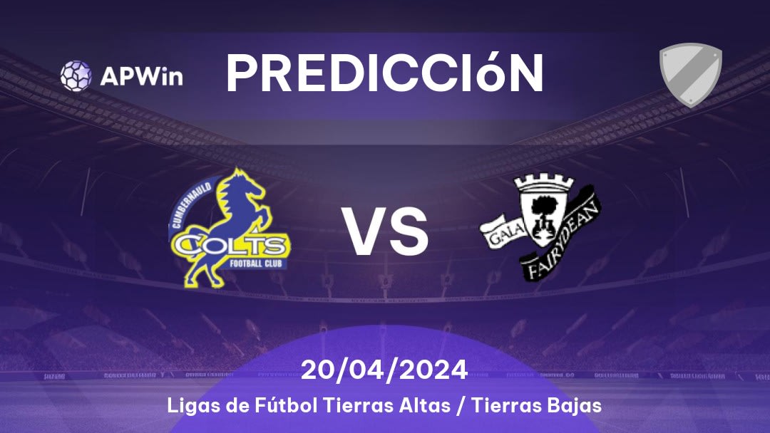 Predicciones Cumbernauld Colts vs Gala Fairydean Rovers: 20/04/2024 - Escocia Ligas de Fútbol Highland / Lowland