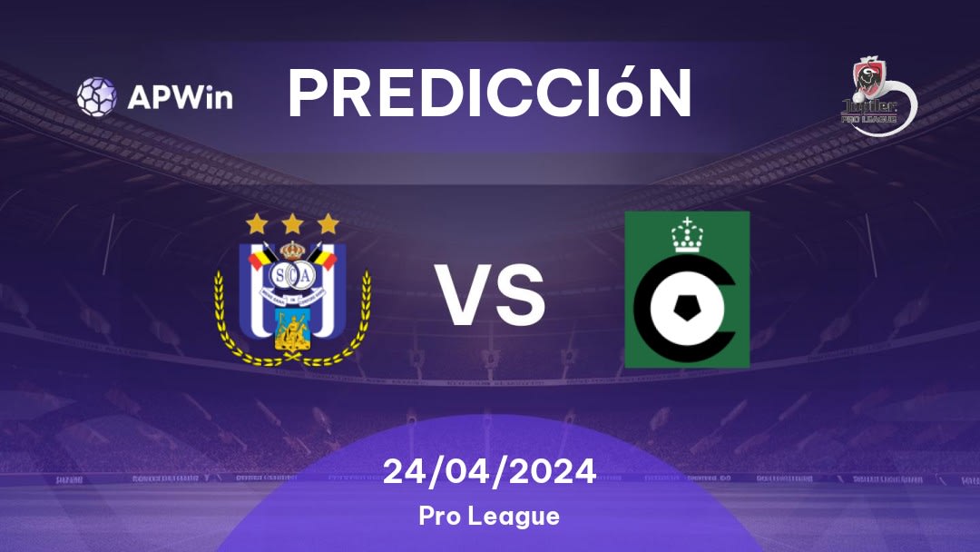 Predicciones RSC Anderlecht vs Cercle Brugge: 24/04/2024 - Bélgica Pro League