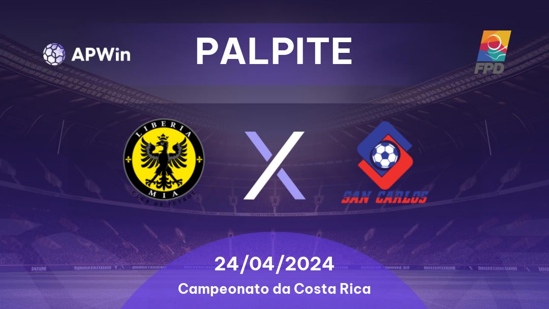 Palpite Municipal Liberia x San Carlos: 24/04/2024 - Campeonato da Costa Rica