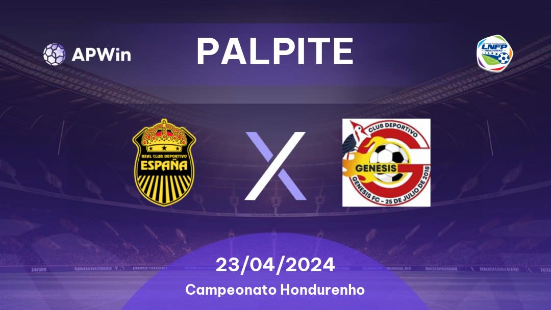 Palpite Real España x Génesis: 23/04/2024 - Campeonato Hondurenho