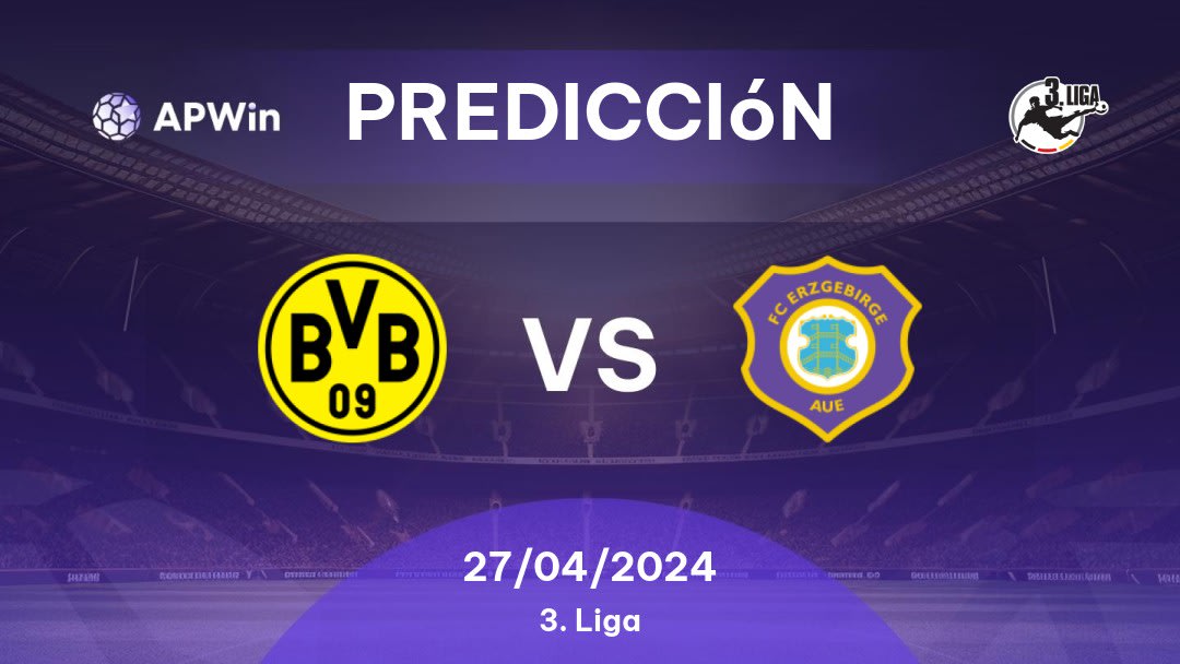 Predicciones Borussia Dortmund II vs Erzgebirge Aue: 27/04/2024 - Alemania 3. Liga