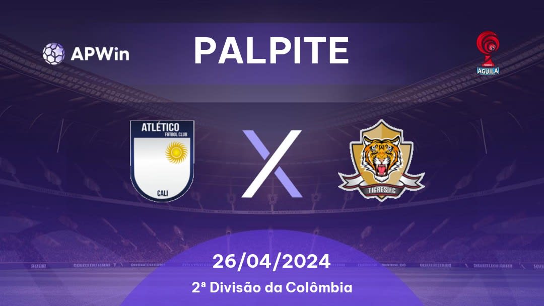 Palpite Atlético x Tigres: 26/04/2024 - 2ª Divisão da Colômbia