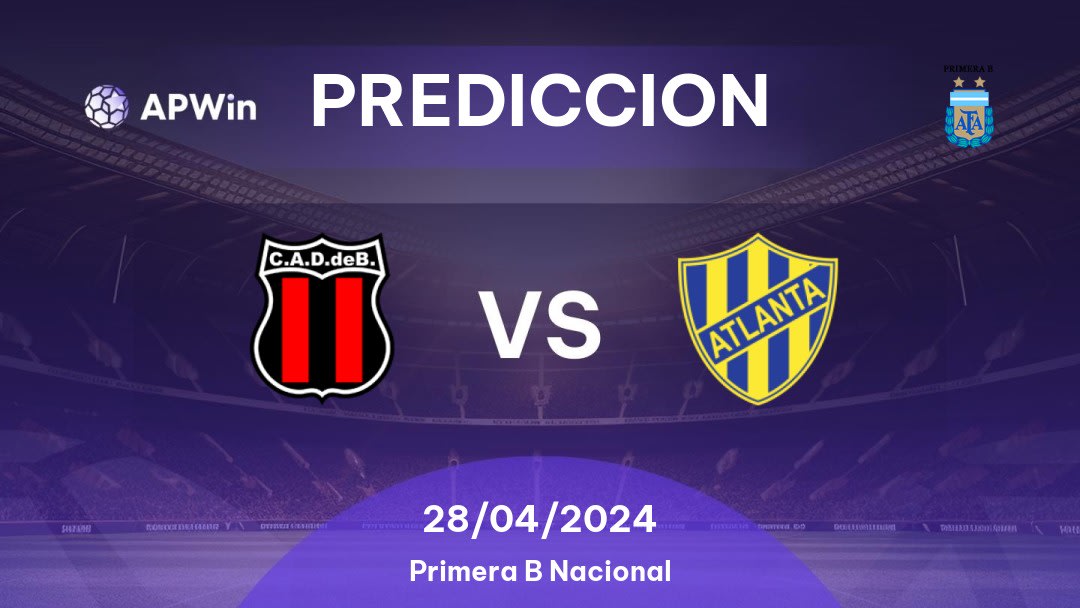 Predicciones Defensores de Belgrano vs Atlanta: 28/04/2024 - Argentina Primera B Nacional