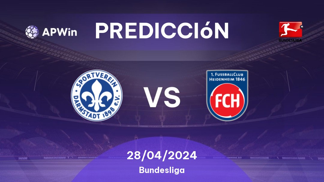 Predicciones Darmstadt 98 vs Heidenheim: 28/04/2024 - Alemania Bundesliga