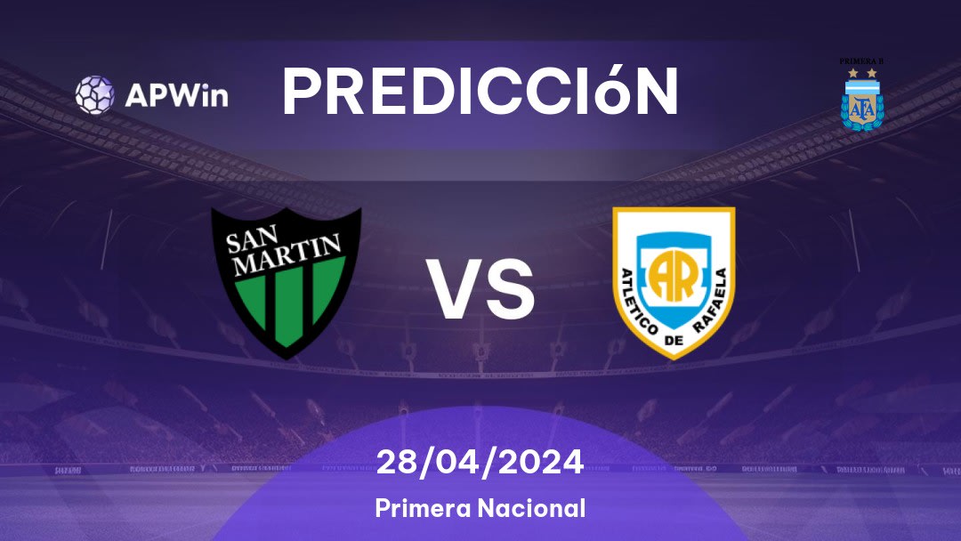 Predicciones San Martín San Juan vs Atlético Rafaela: 28/04/2024 - Argentina Primera B Nacional