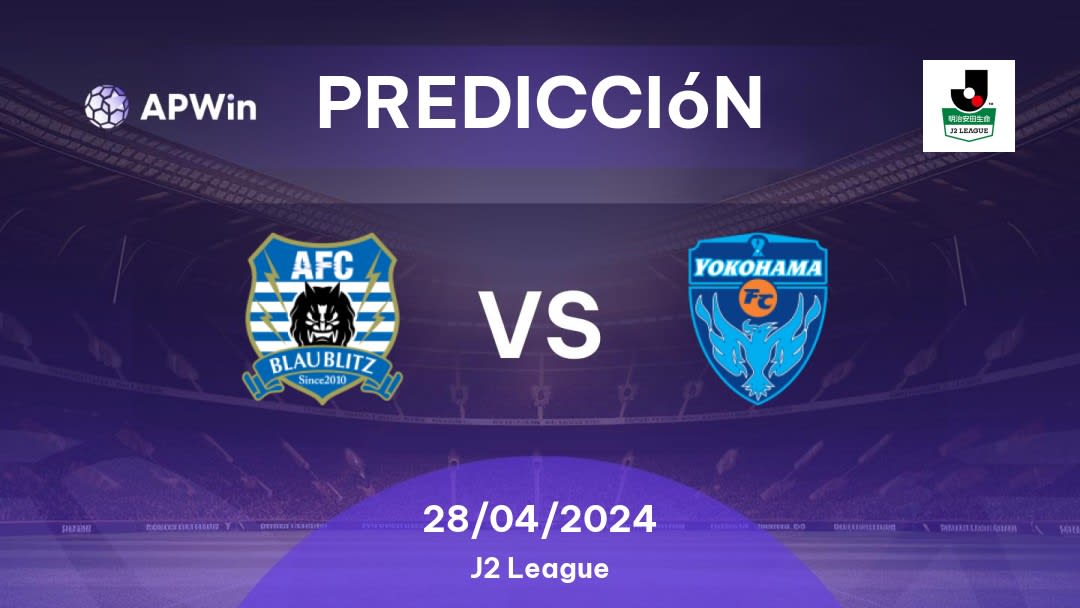 Predicciones Blaublitz Akita vs Yokohama: 28/04/2024 - Japón J2 League