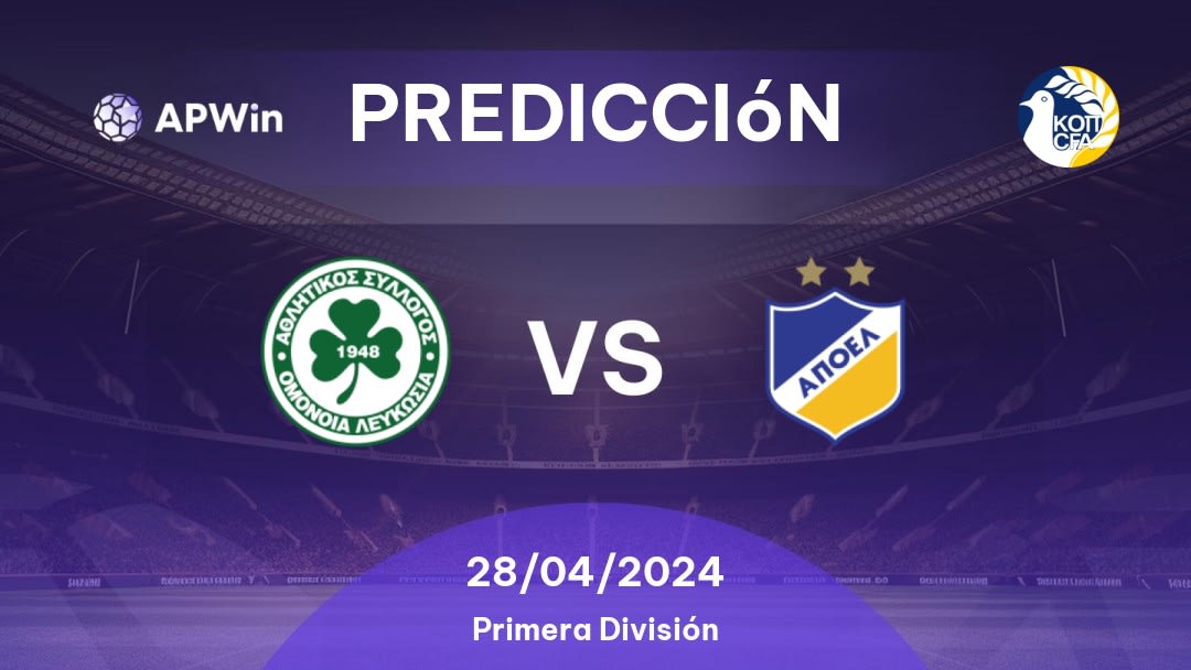 Predicciones Omonia Nicosia vs APOEL: 28/04/2024 - Chipre Protáthlima A΄ Katigorías