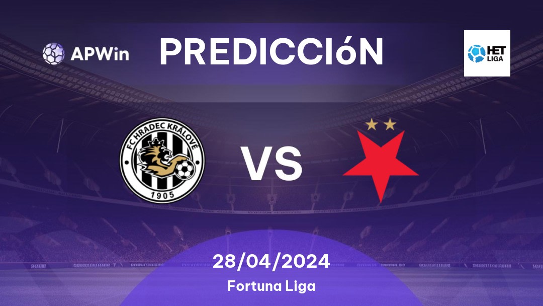 Predicciones Hradec Králové vs Slavia Praha: 28/04/2024 - República Checo Fortuna Liga