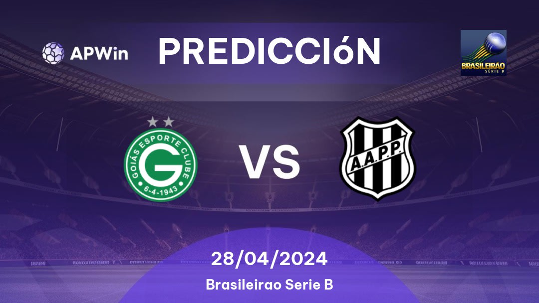 Predicciones Goiás vs Ponte Preta: 28/04/2024 - Brasil Brasileirão Série B