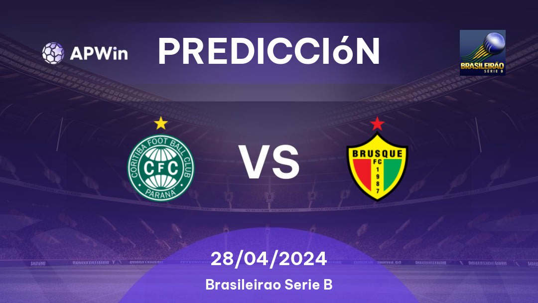 Predicciones Coritiba vs Brusque: 28/04/2024 - Brasil Brasileirão Série B