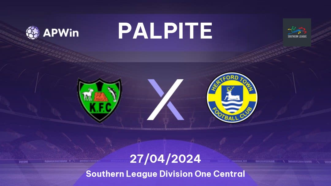 Palpite Kidlington x Hertford Town: 27/04/2024 - Southern League Division One Central