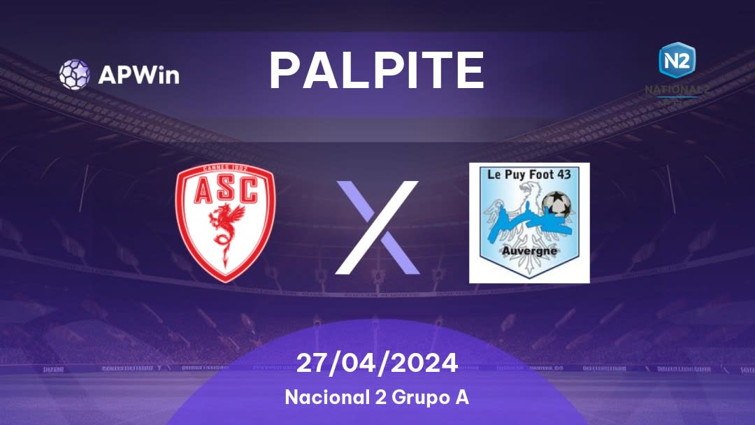 Palpite Cannes x Le Puy F.43 Auvergne: 27/04/2024 - Nacional 2 Grupo A