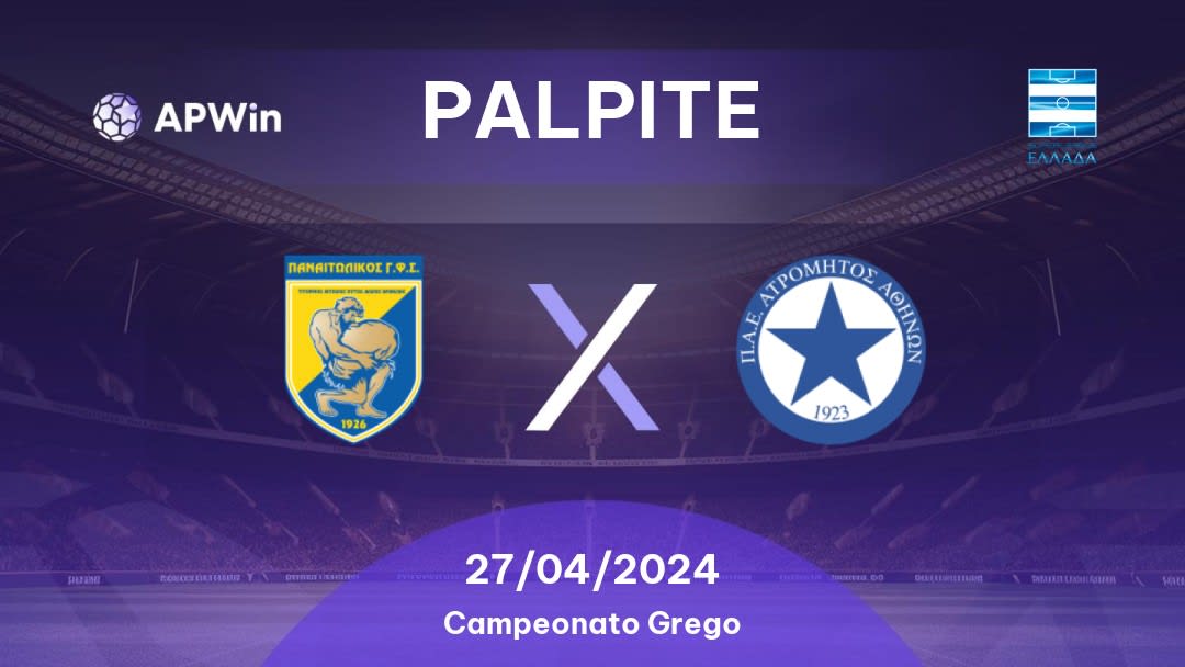 Palpite Panaitolikos x Atromitos: 27/04/2024 - Campeonato Grego