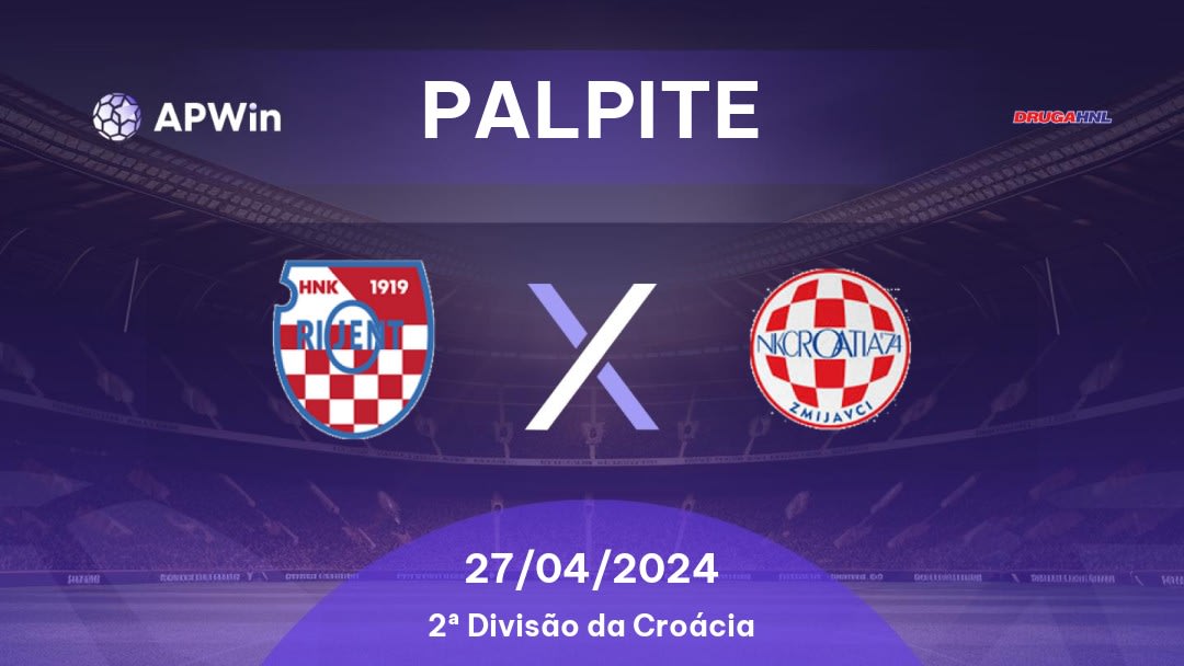 Palpite Orijent 1919 x Croatia Zmijavci: 27/04/2024 - 2ª Divisão da Croácia
