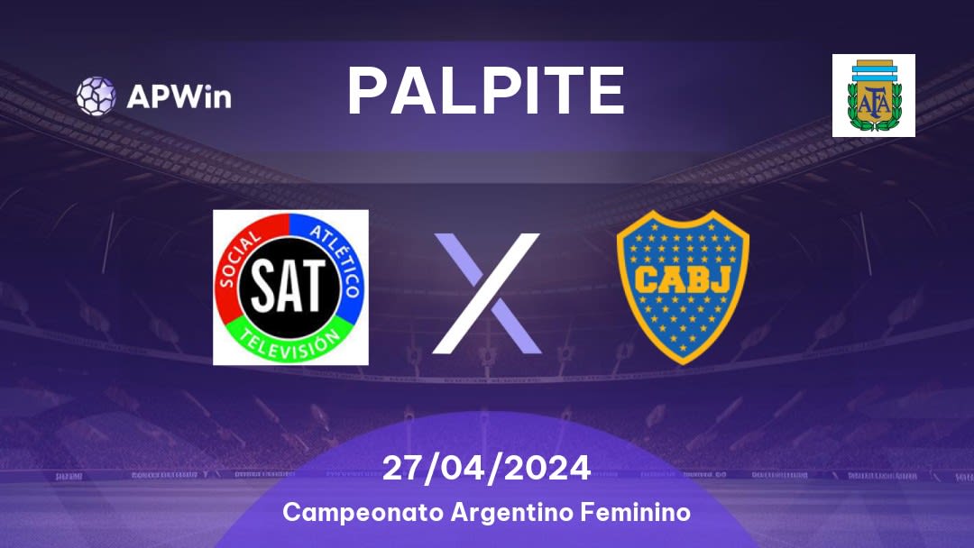 Palpite SAT W x Boca Juniors Women: 27/04/2024 - Campeonato Argentino Feminino