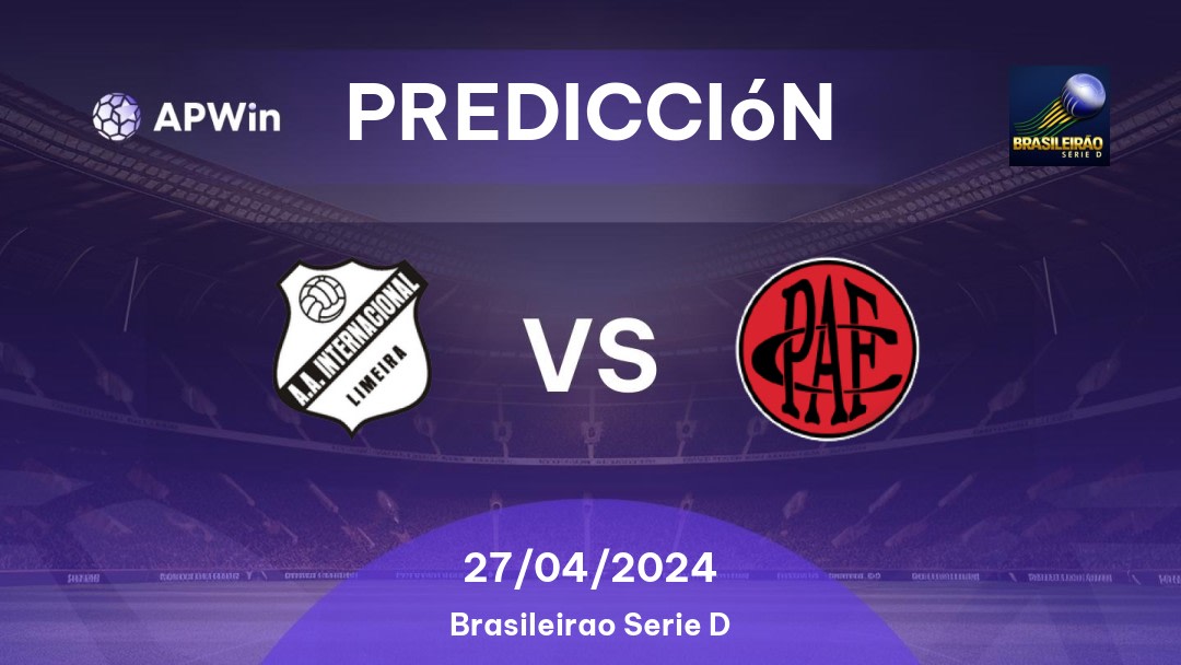 Predicciones Inter de Limeira vs Pouso Alegre: 27/04/2024 - Brasil Brasileirão Série D