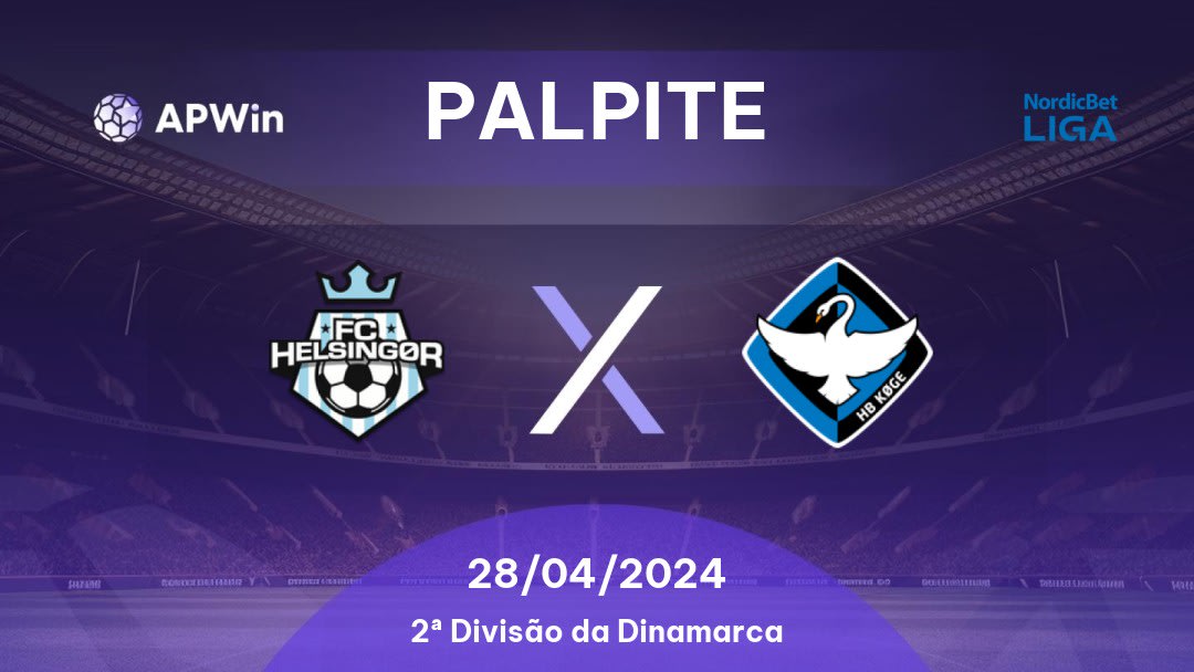 Palpite FC Helsingør x HB Køge: 28/04/2024 - 2ª Divisão da Dinamarca