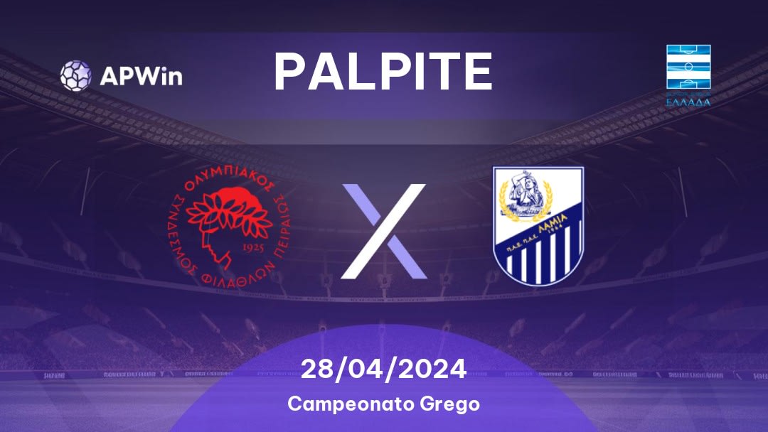 Palpite Olympiacos x Lamia: 28/04/2024 - Campeonato Grego