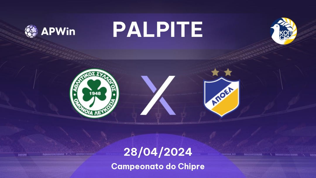 Palpite Omonia Nicosia x APOEL: 28/04/2024 - Campeonato do Chipre