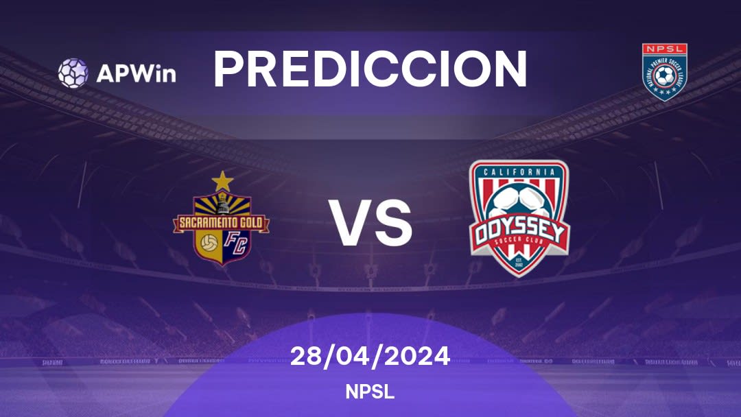 Predicciones Sacramento Gold vs California Odyssey: 27/04/2024 - Estados Unidos de América NPSL