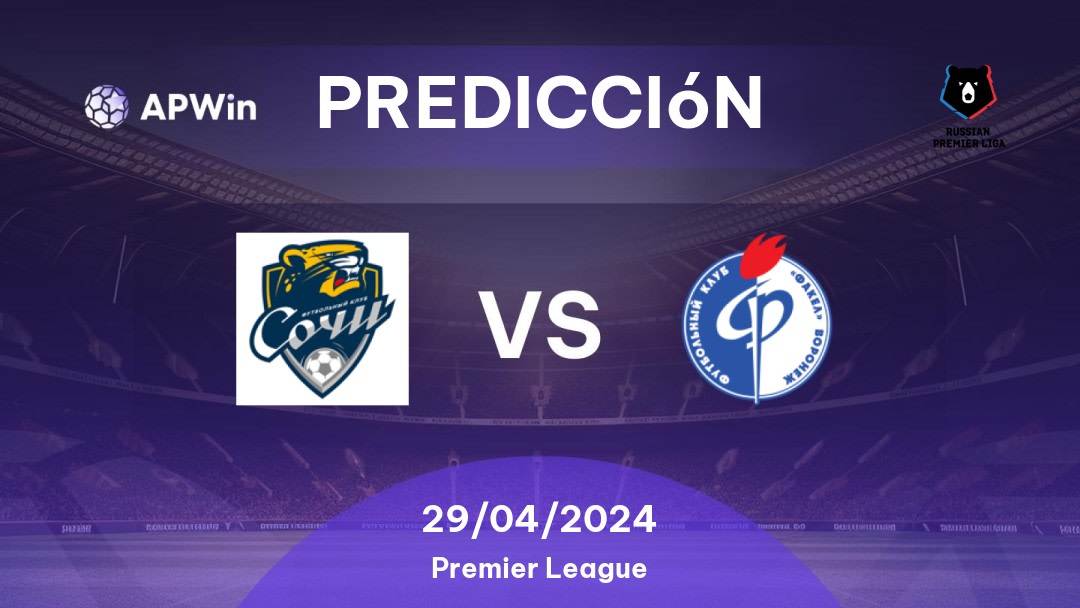 Predicciones FK Sochi vs Fakel: 29/04/2024 - Rusia Premier League