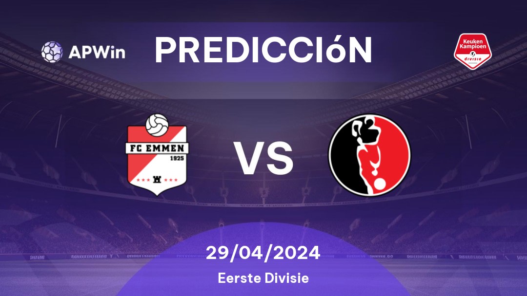 Predicciones Emmen vs Helmond Sport: 29/04/2024 - Países Bajos Eerste Divisie