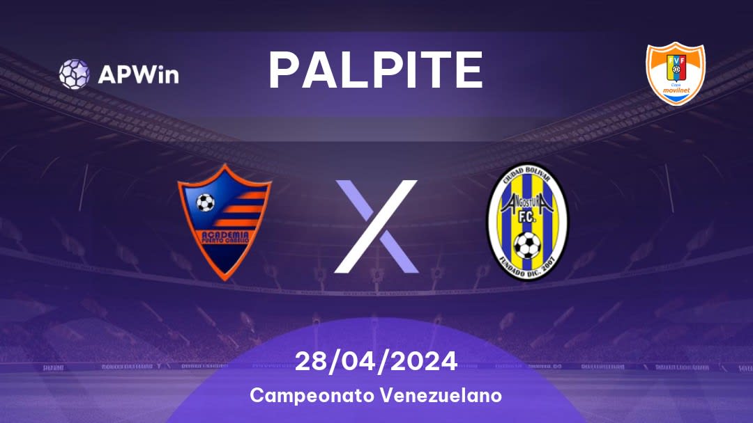 Palpite Academia Puerto Cabello x Angostura: 28/04/2024 - Campeonato Venezuelano