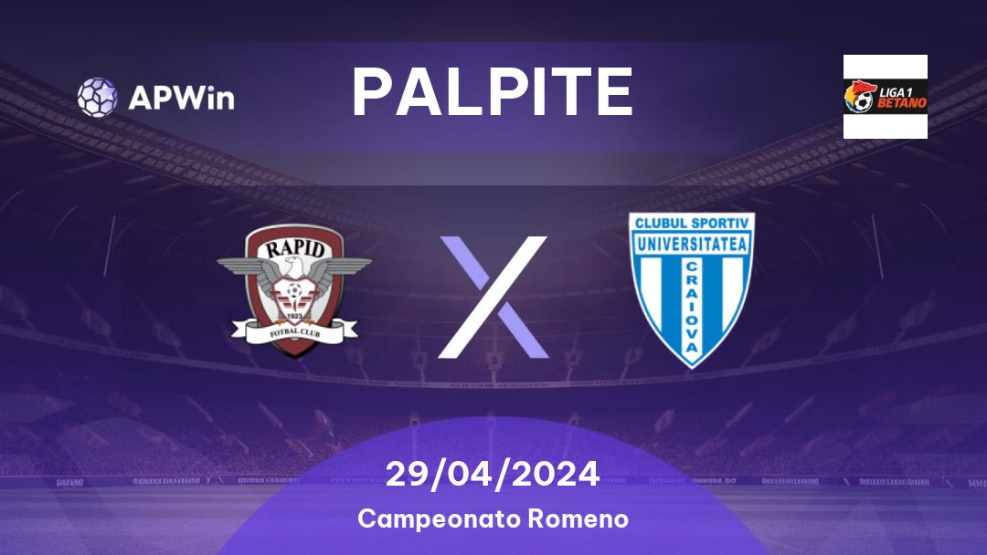 Palpite Rapid Bucureşti x CS U Craiova: 29/04/2024 - Campeonato Romeno