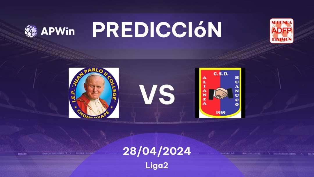 Predicciones Juan Pablo II College vs Alianza Universidad: 28/04/2024 - Perú Segunda División