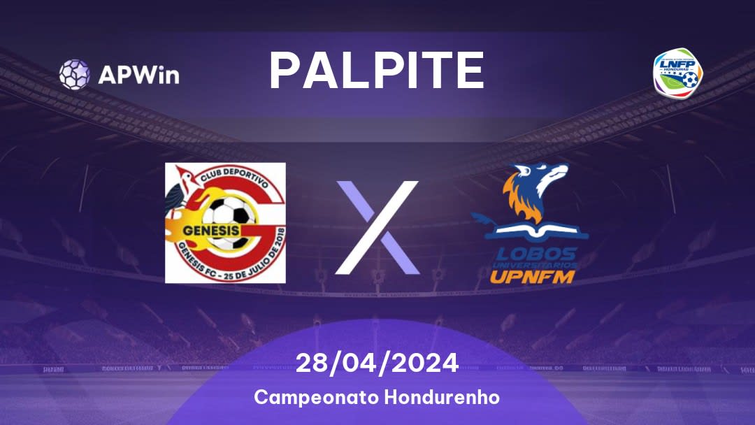 Palpite Génesis x Lobos UPNFM: 28/04/2024 - Campeonato Hondurenho