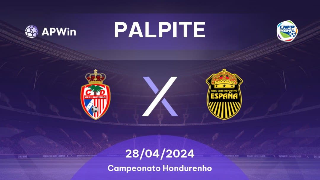 Palpite Real Sociedad x Real España: 28/04/2024 - Campeonato Hondurenho