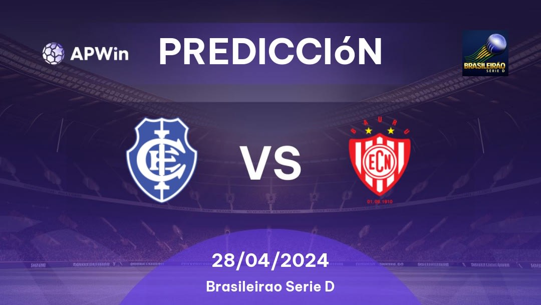 Predicciones Itabuna Esporte Clube vs Noroeste: 28/04/2024 - Brasil Brasileirão Série D